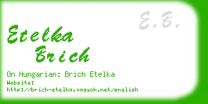 etelka brich business card